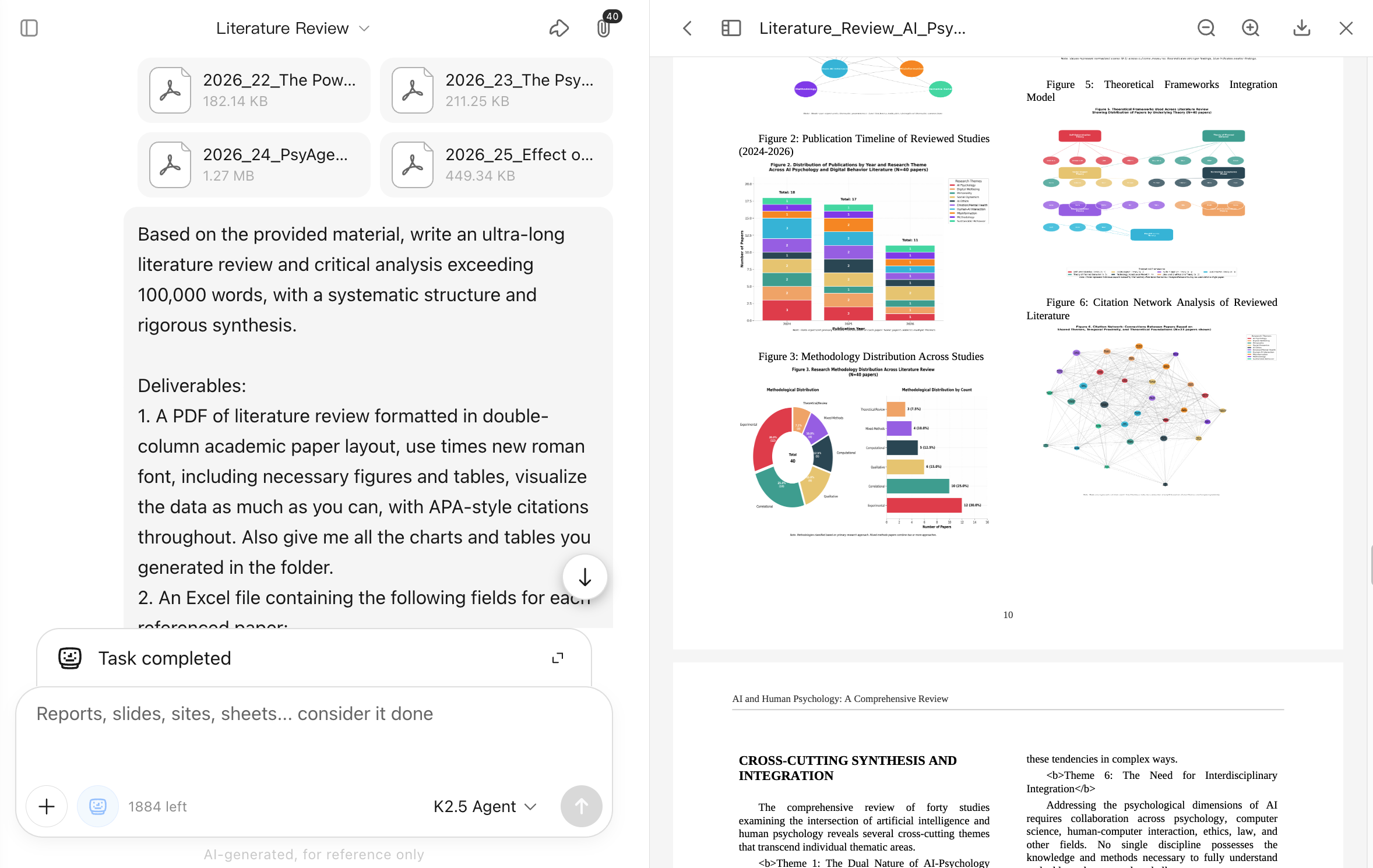 Generate 100-Page Literature Review from 40 PDFs
