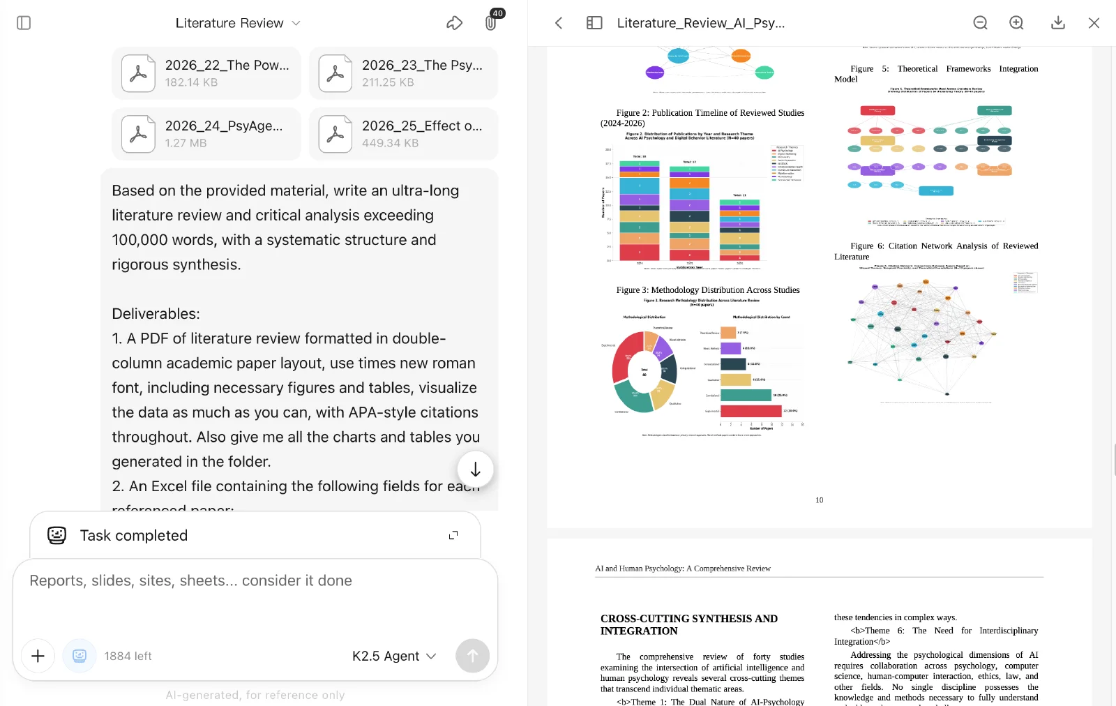 Generate 100-Page Literature Review from 40 PDFs