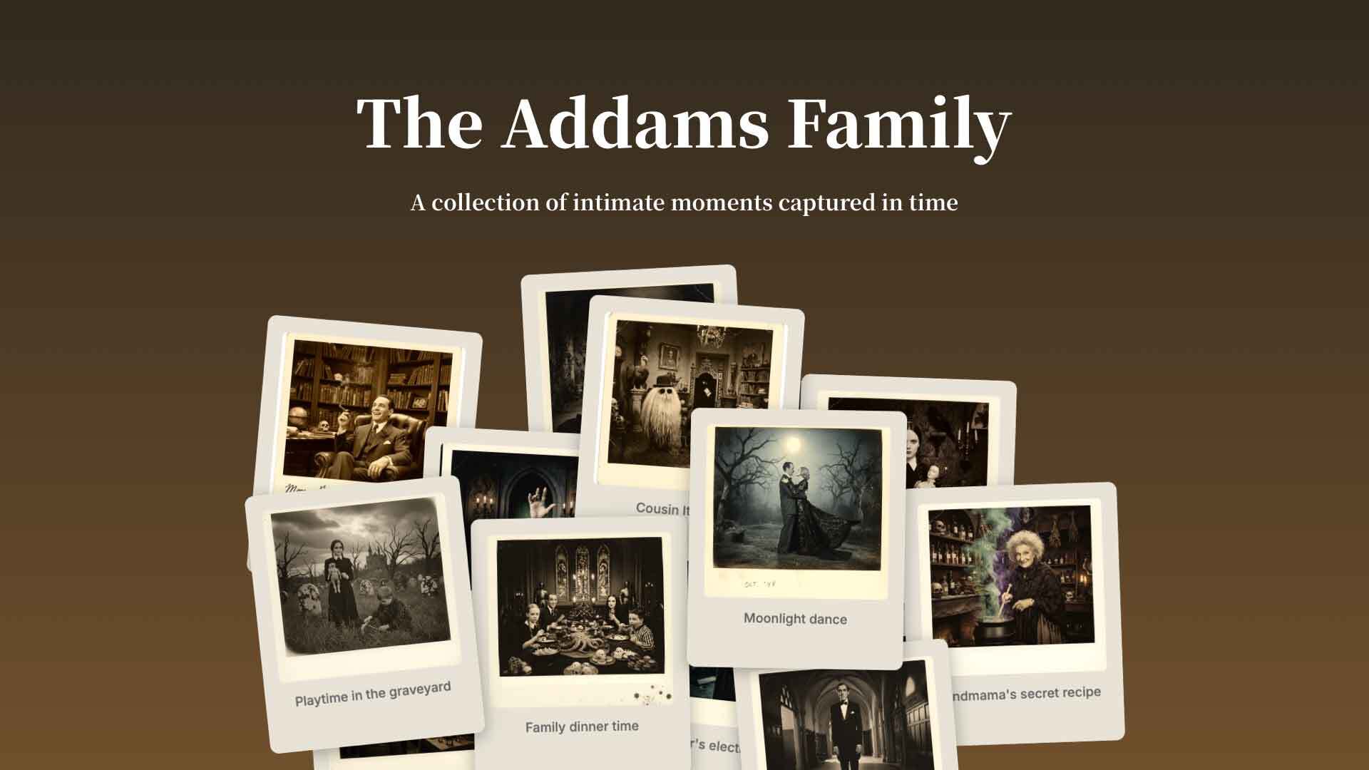 Addams Family Polaroids