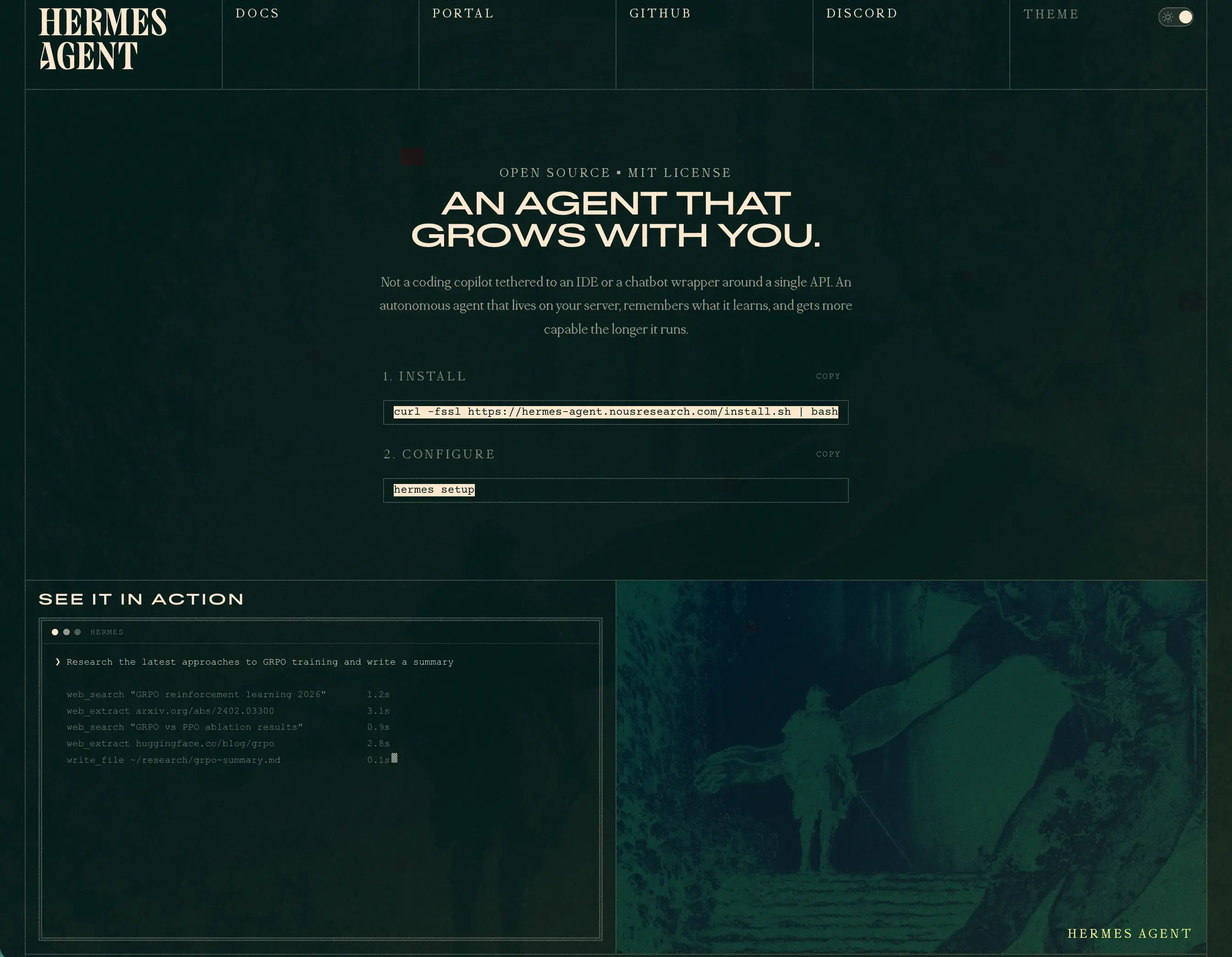 Hermes AI agent