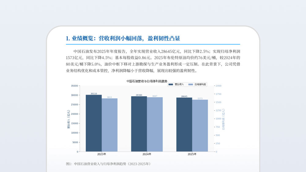 中国石油 2025 年年报业绩点评