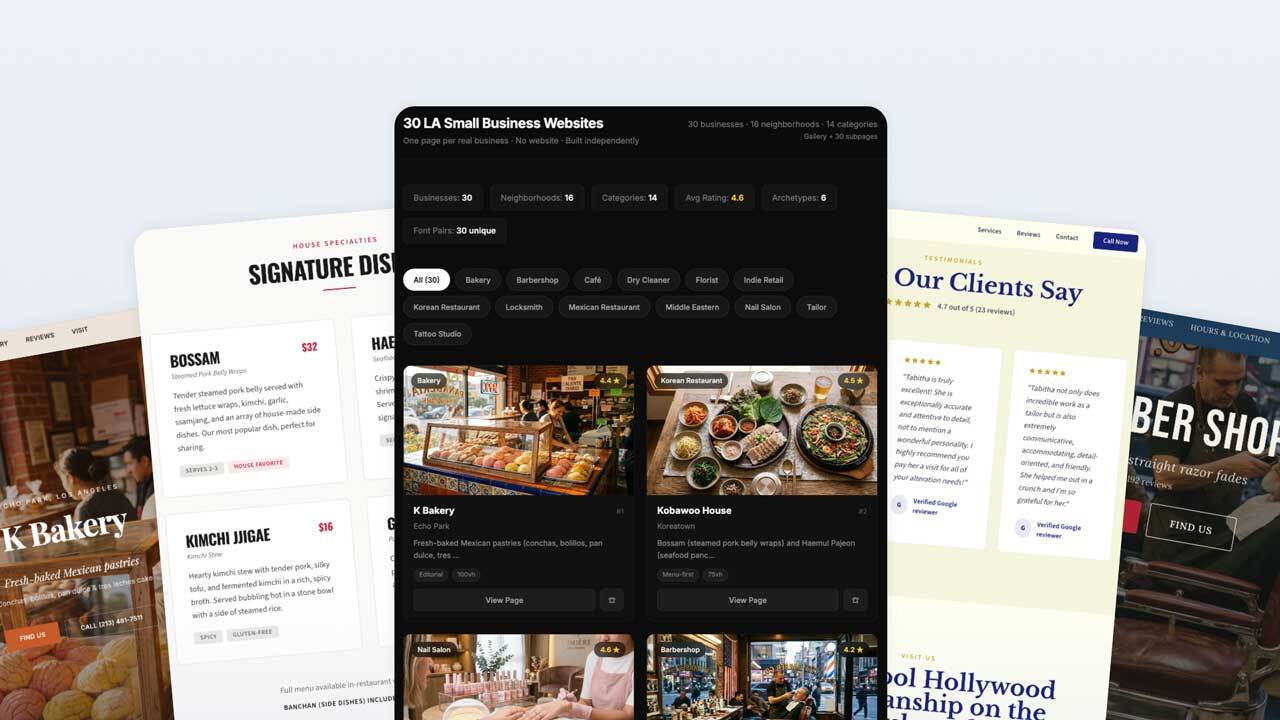 30 LA Small Business Websites