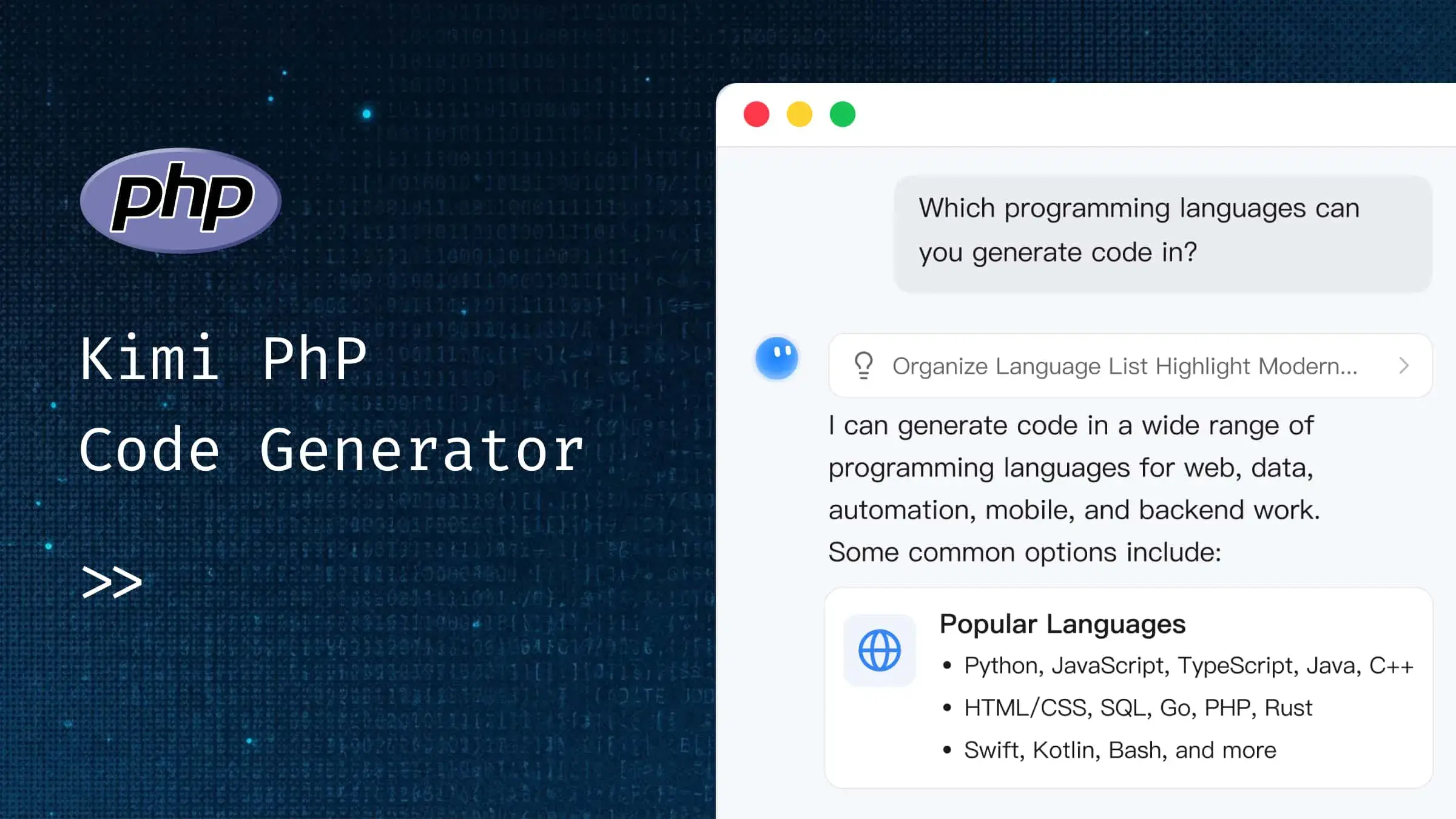 AI PHP Code Generator for Dynamic Website Building