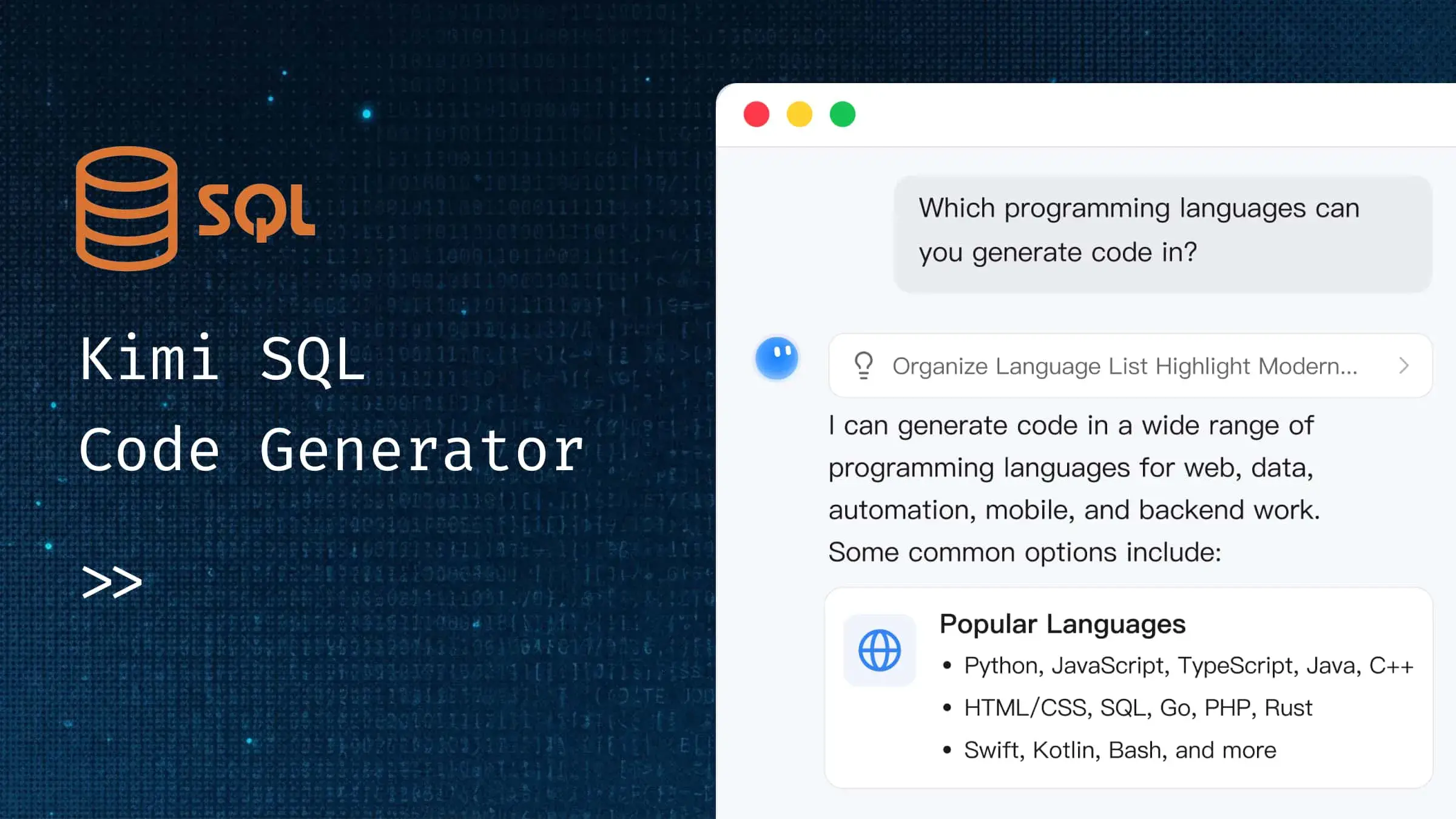 AI SQL Code Generator for Effortless Query Writing