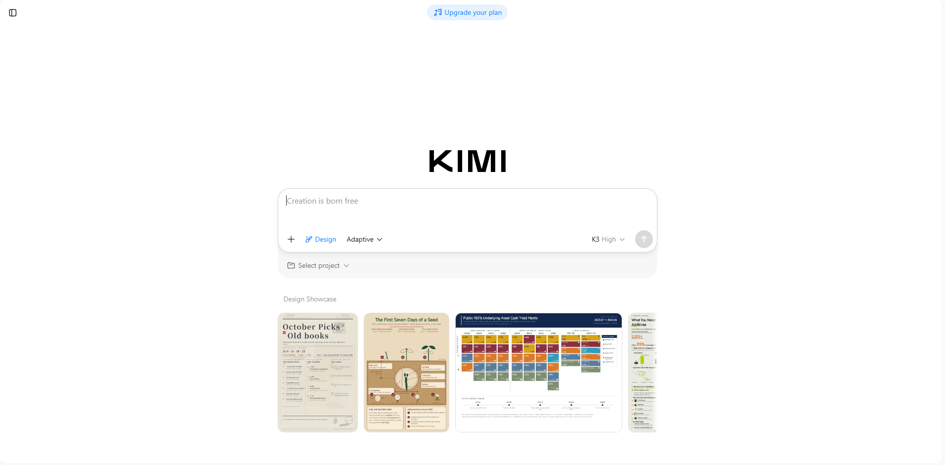Kimi Design - AI design and image creation tool